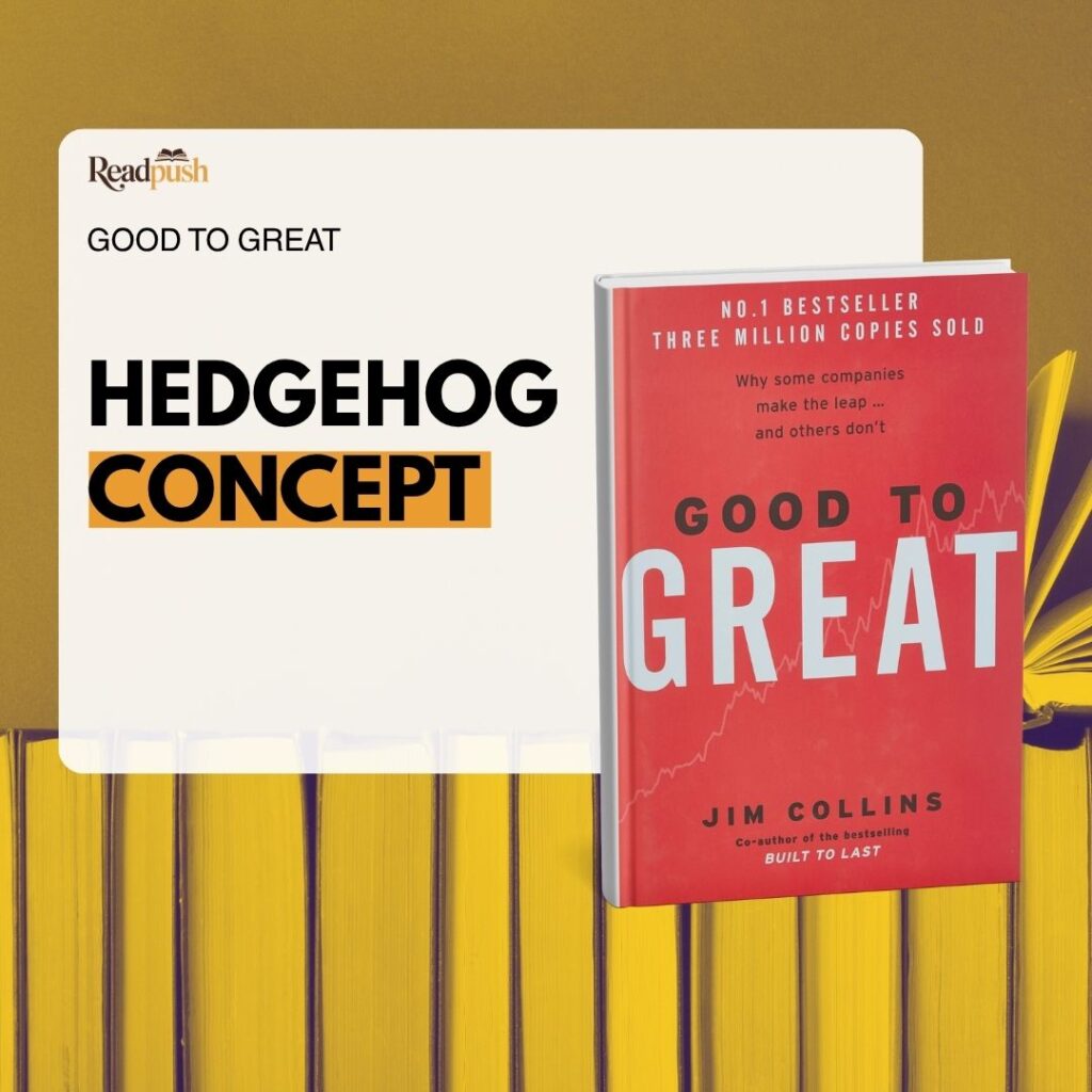 Book cover of "Good to Great" by Jim Collins, featuring a simple design with the title prominently displayed.