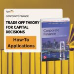 Trade-off theory diagram illustrating capital decision-making factors and their impacts on financial outcomes.