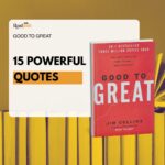 Inspirational quotes about transforming from good to great, displayed in an elegant typography design.