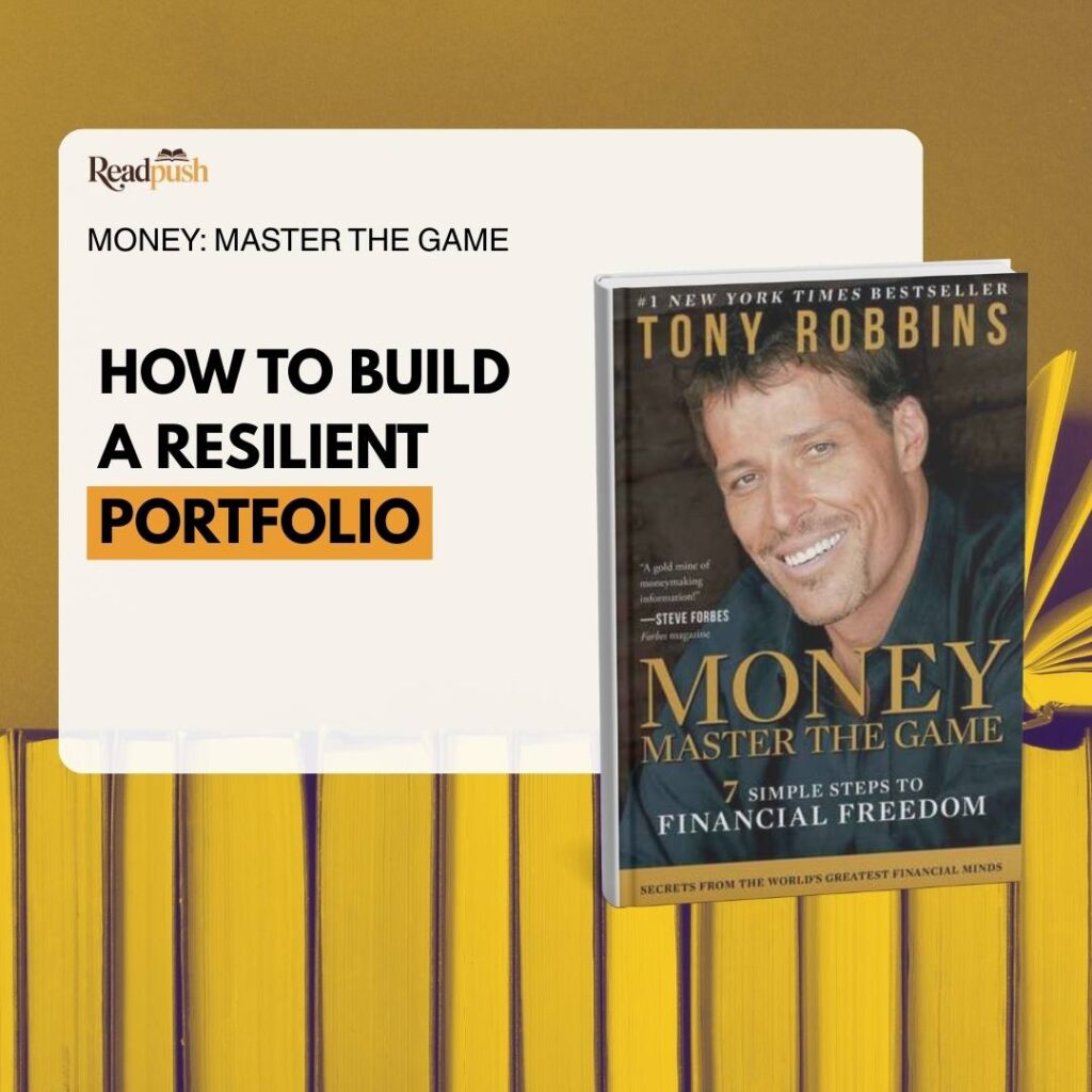 Visual guide on constructing a resilient portfolio, featuring essential tips and investment strategies for stability.